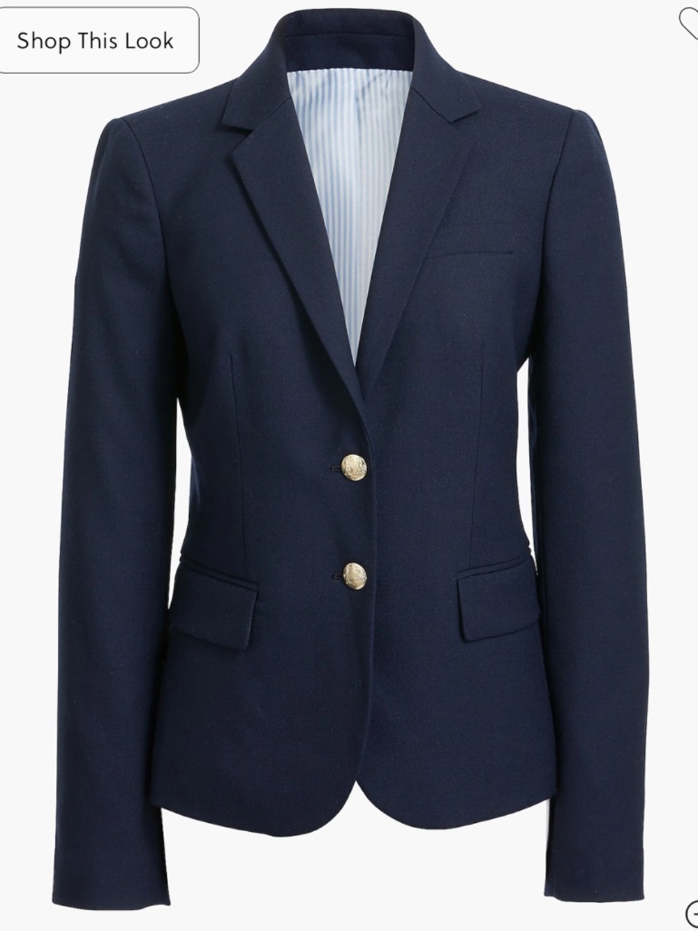 J. Crew Factory Navy Blazer with Gold Buttons